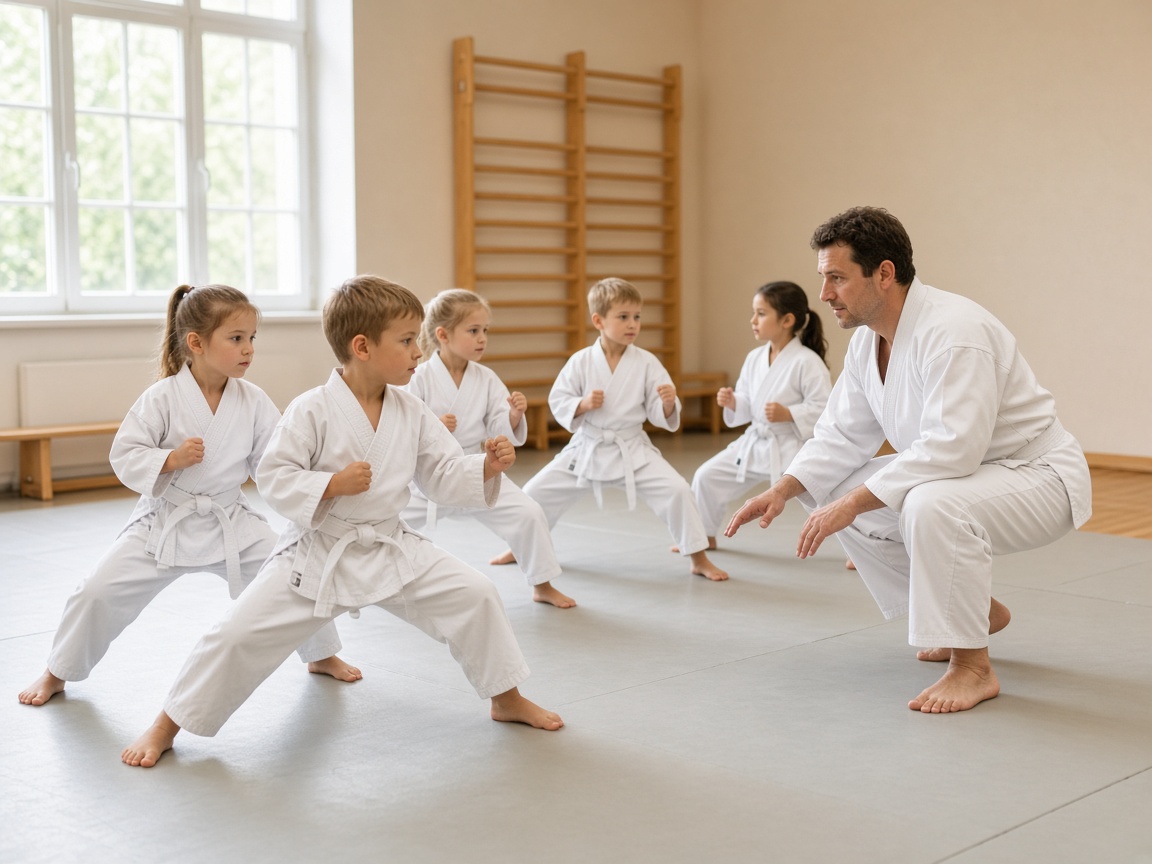 Mini-Karate in der Halle