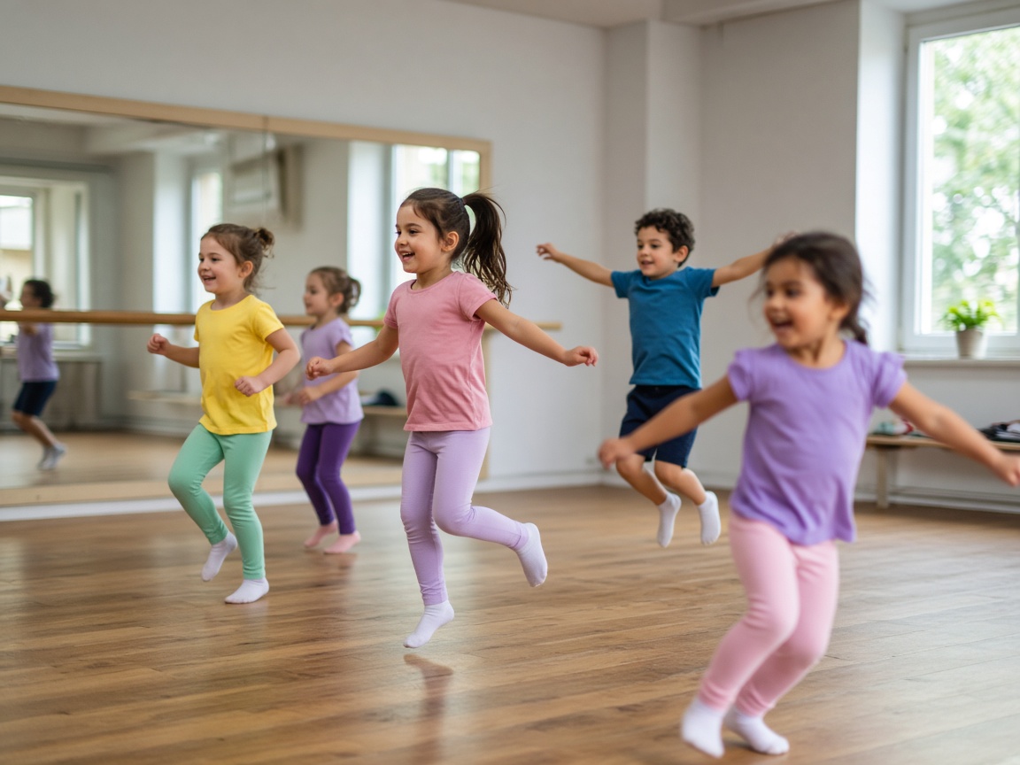 Kinder tanzen im Studio